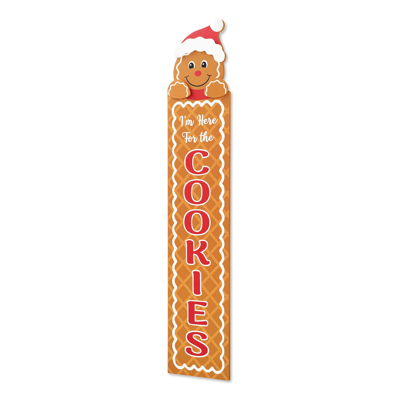 Glitzhome&#xAE; 42&#x22; Wood Gingerbread Man &#x22;Cookies&#x22; Porch D&#xE9;cor